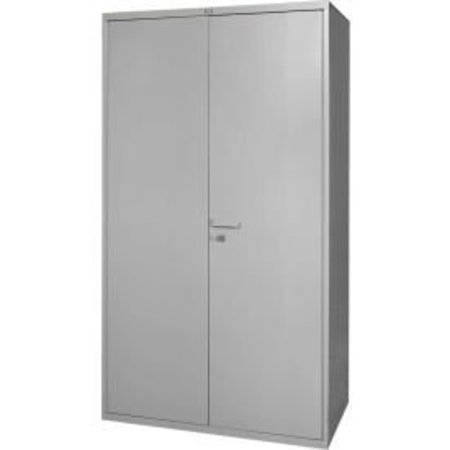 HALLOWELL Global Industrial„¢ All-Welded Heavy Duty Storage Cabinet, 16 Gauge, 48"Wx24"Dx84"H, Gray GM6SC8484-4HG